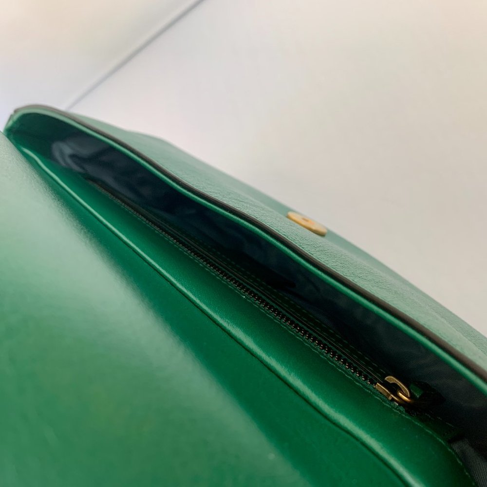 Gucci Thiara Double Envelope Shoulder Bag in Green NEW NEVER WORN W DUSTBAG - Picture 13 of 16